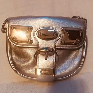 Mini Silver Gucci purse short strap.